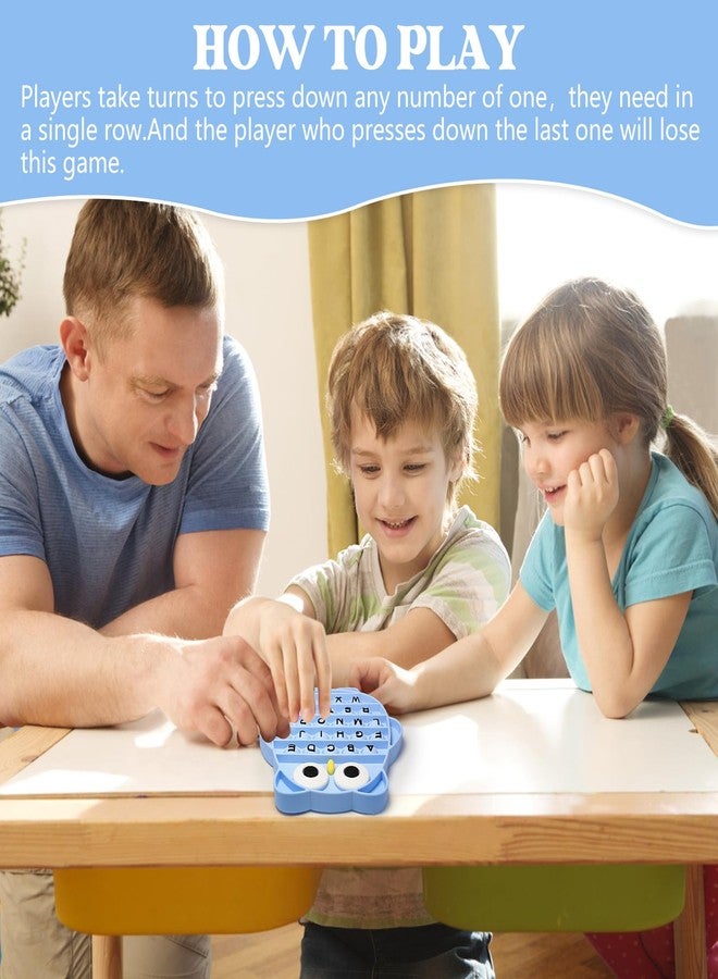 DEARIDAP Fidget Toys for Kids, Owl Shaped Silicone Squeeze Sensory Toys, Alphabet Bubble Stress Anxiety Relief Relax Tools for Kids Adults School Classroom Gift Party Favors (Blue) - Image 4